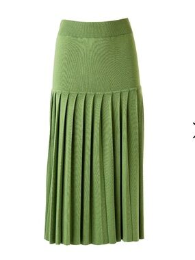 St. John vintage Pleated Midi Skirt in black